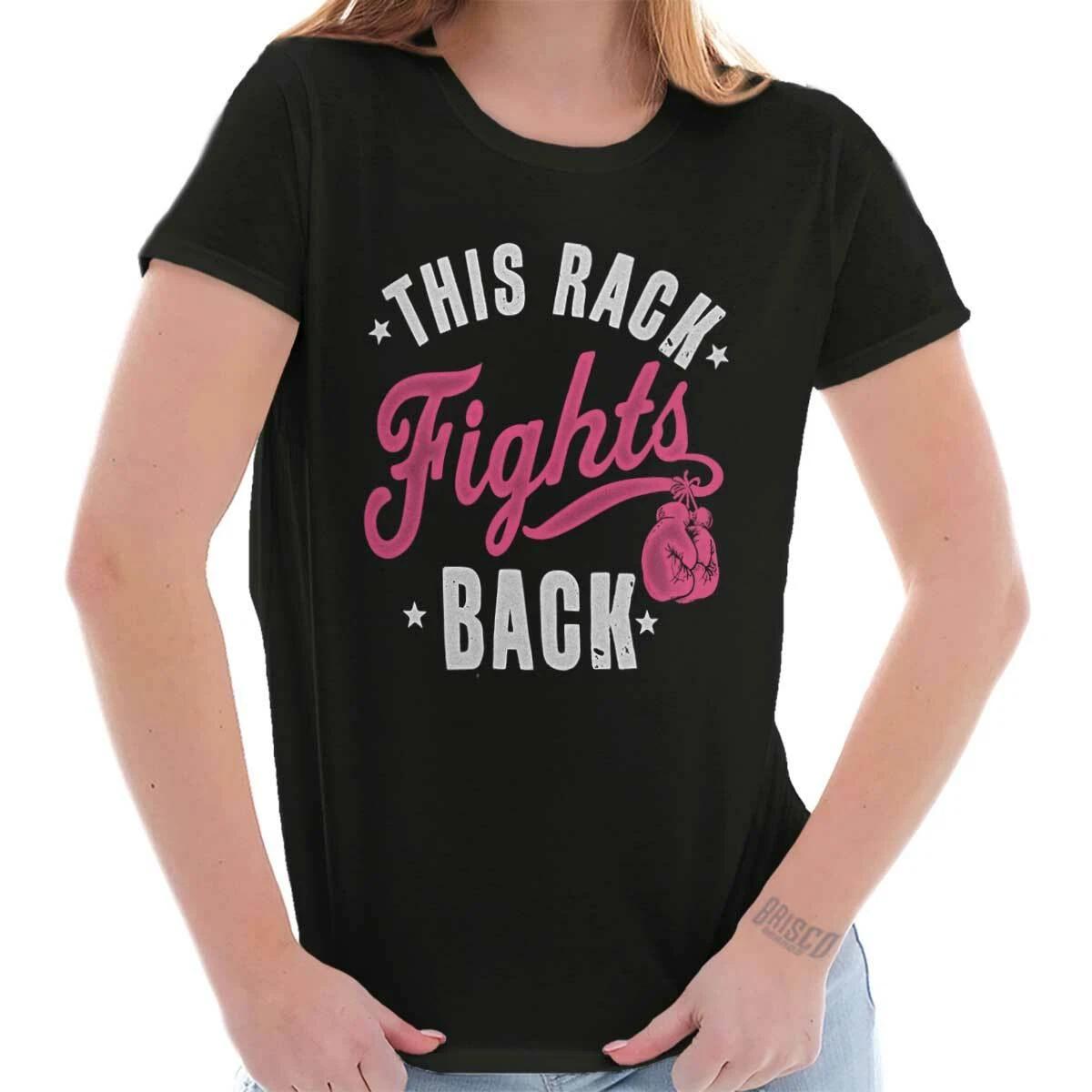 Fight Breast Cancer Boxing Gloves BCA Gift Womens Top Junior Graphic Tee XL