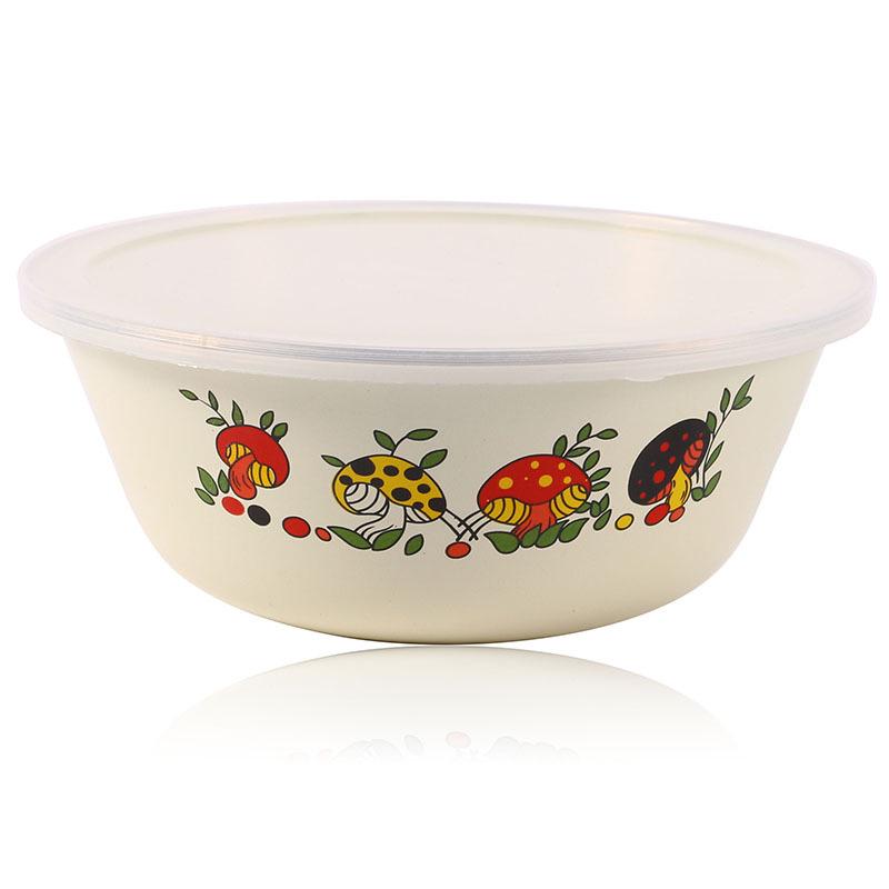 Thick Retro Enamel Bowls: Mixing, Soup, Rice, Salad, & Basin Options