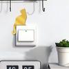 5 Stück Süße Katzen Silhouetten Design Acryl Schalter Aufkleber Klebend Lichtschalter Wandaufkleber für Wohnzimmer Schlafzimmer Dekorationen