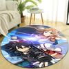 1pc Sword Art Online2 Design Printed Area Round Carpet for Bedroom Living Room Home Decor Rugs Mat Non Slip Mat Rug for Bedside