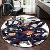1pc Anime Cartoon Design Round Carpet  Office Chair Mat, NonSlip Rug for Home Decor