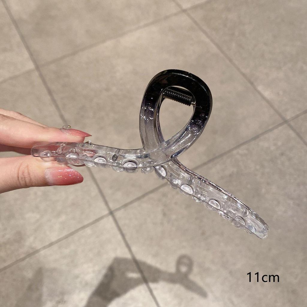 Akryl Barrette elegancka jednokolorowa spinka do włosów krab spinka do włosów Vintage proste akcesoria do włosów dla kobiet kucyk pazur klip kraby
