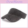 Summer Diamond Embellished Mesh Baseball Cap With Wide Brim For Sun Protection