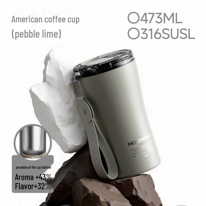 HOLOHOLO Portable Stainless Steel Insulated Coffee Mug