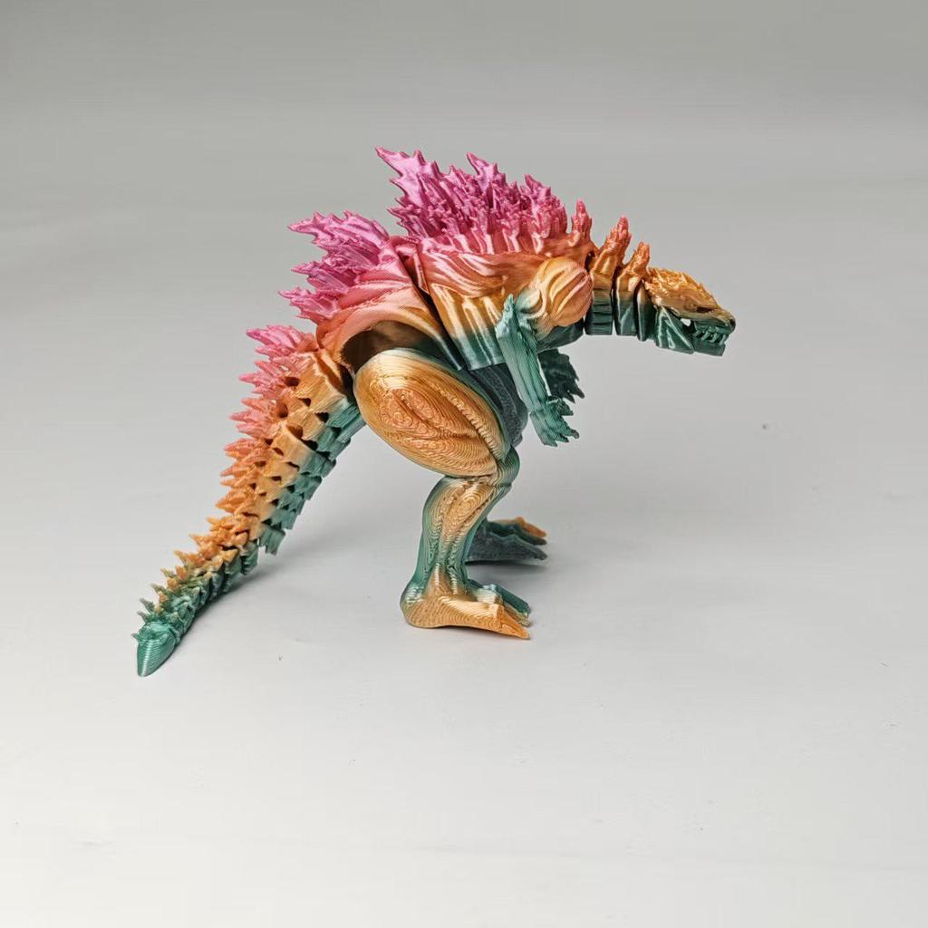 3D Printed Movable Godzilla Dinosaur Model - Creative Toy Gift for Boys