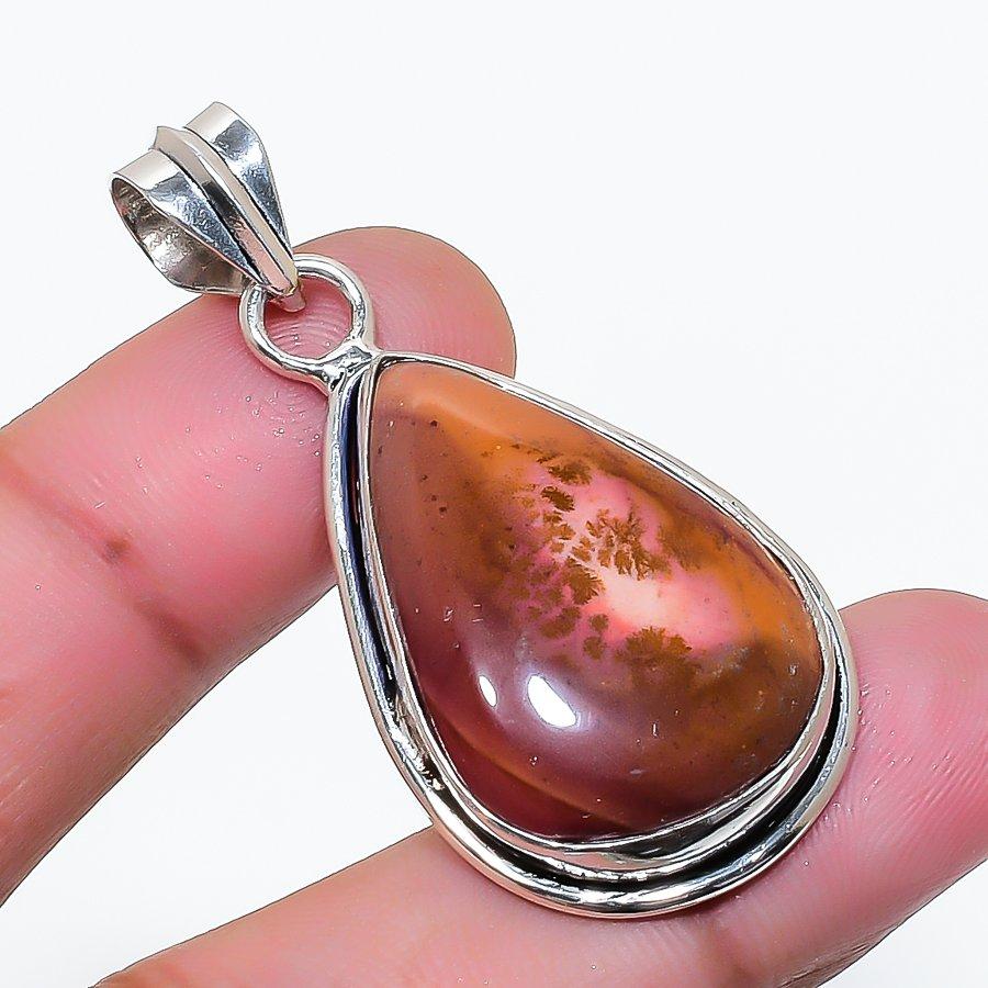 Natural Mookaite Gemstone Handmade 925 Sterling Silver Pendant 1.77  AP-14860
