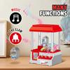 Classic Claw Machine Toys Electronic Arcade Game Adjustable Catch Doll Candy Snack Machine Mini Vending Birthday Gifts for Kids