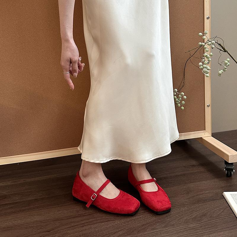 Ballet Style Fashionable Versatile Inner Height Increase French Retro Single Shoes 2025 Spring and Summer Outer Wear Gentle Wind Ballet Shoes