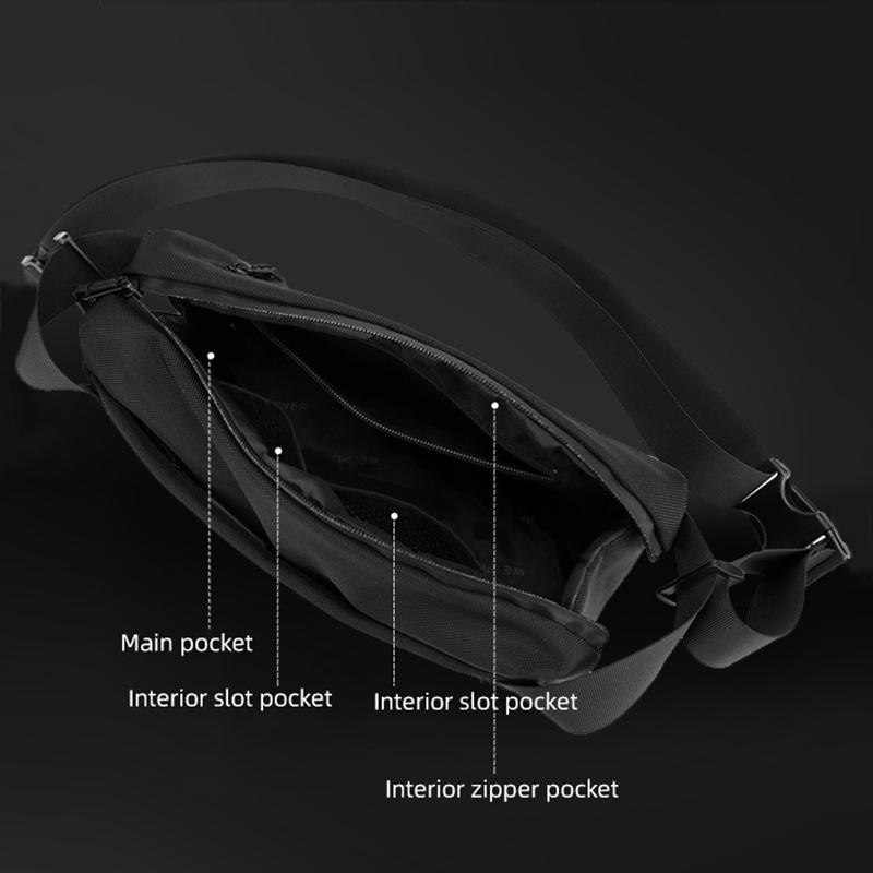 New Joker Chest Bag Large-capacity Multi-layer Crossbody Bag Daily Commuting with Crossbody Bag Men's Riding Chest Bag