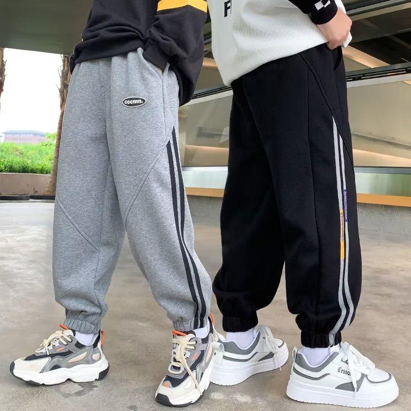 Boys Chinese Cotton Quality Trousers Fashionable Versatile Casual Trousers Loose Trousers Children's Sports Trousers