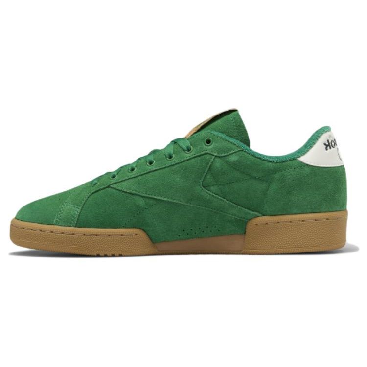 Reebok Club C Grounds Low Top Skate Shoes Unisex Green Brown GV6953 42.5