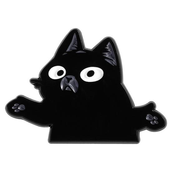 Long-lasting Brooch Black Cat Themed Brooch, Anti-Rust Lightweight Lapel Pin, Cartoon Jewelry Accessories for Clothing Bag Decoration Party