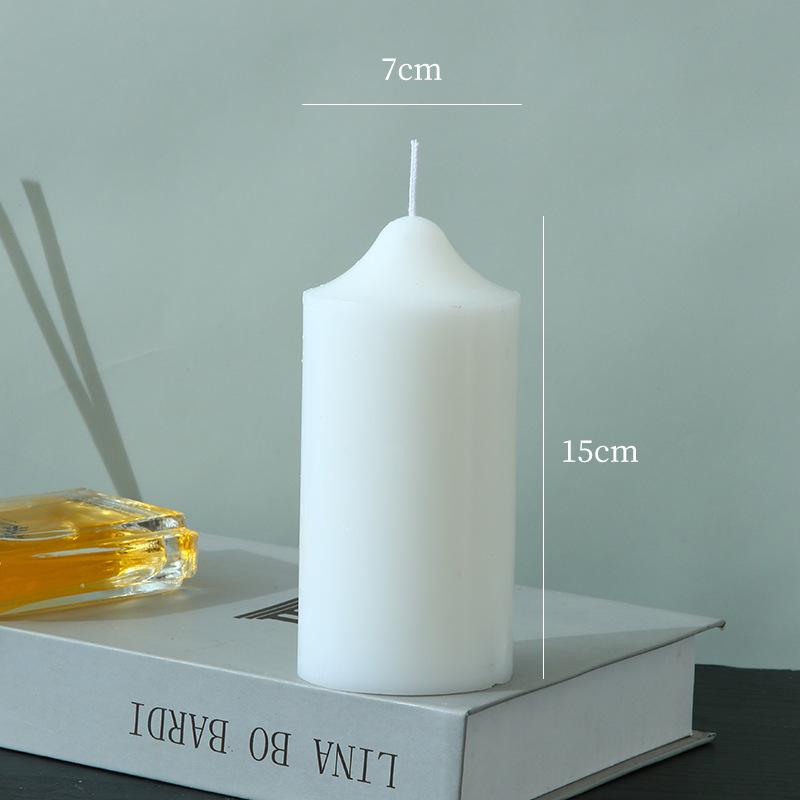 

Домашнее аварийное освещение Смелая белая свеча-столбик Без запаха Длинный цилиндрический столбик Большая свеча White bold candle 7 * 15cm