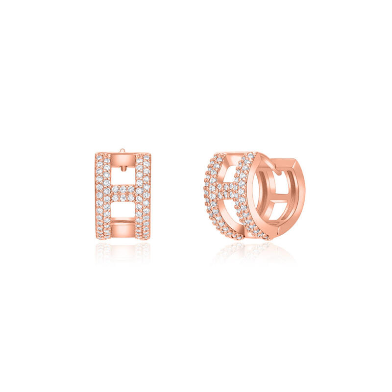 

14K Gold Pin Gloria One-Touch Earrings rose gold