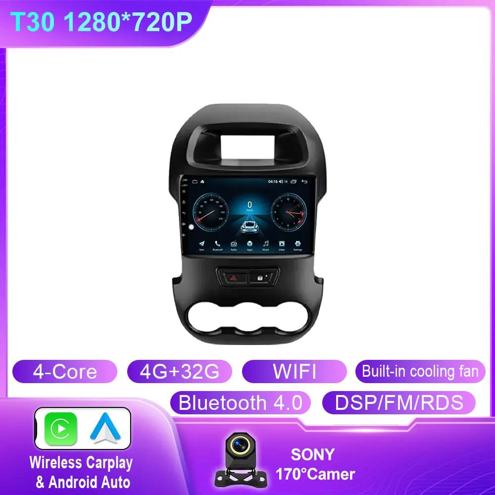 Android 14 For Ford Ranger 2012 2013 2014 2015 Car Radio Stereo Auto DSP Carplay GPS Navigation Player Video WIFI 4G BT No 2 Din