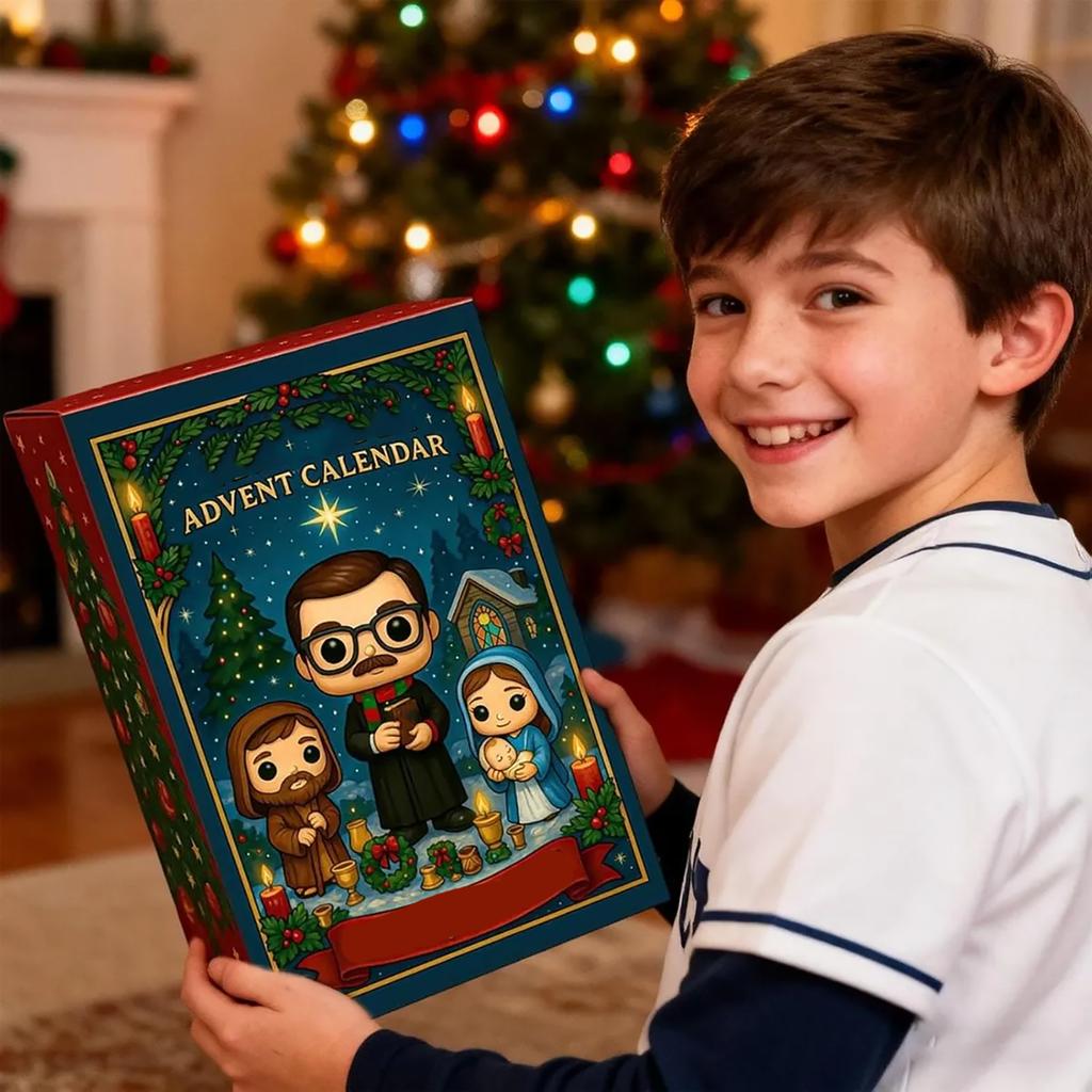 2D Plane+airplane Box +24PC Pastor Countdown  Box Christmas Advent Calendar