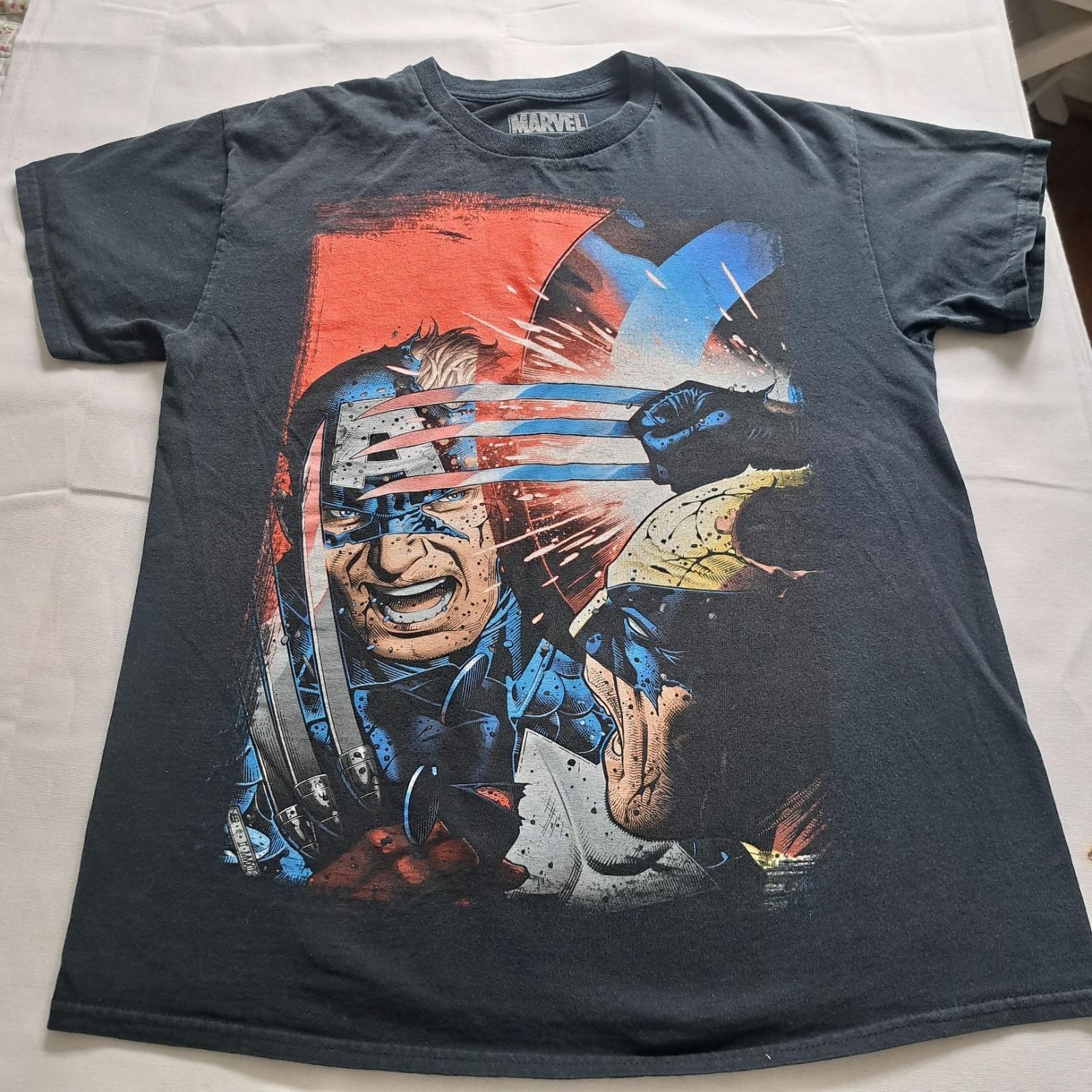 MARVEL COMICS Capt. America vs Wolverine, T-Shirt, Adult Size MD 38/40 S разноцветный