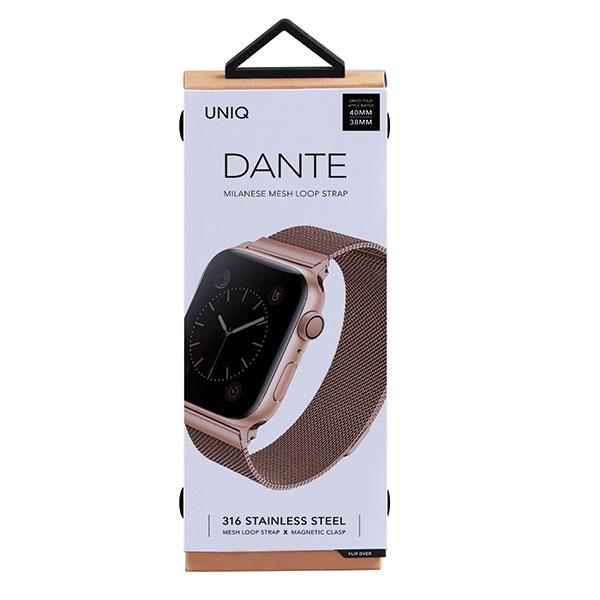 Uniq Dante Strap Apple Watch Series 1/2/3/4/5/6/7/8/9/Se/Se2 38/40/41Mm Stainless Steel Rose Gold/Rose Gold