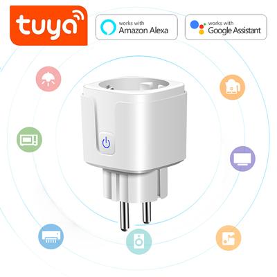 App Smart Life Interruttore presa Smart WiFi 16A Controllo vocale remoto Presa monitor alimentazione Presa temporizzata Funziona con Alexa Google Home