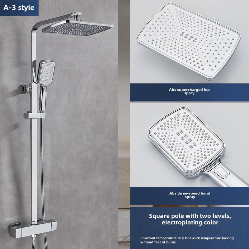 Thermostatic Shower Set with One-Touch Temp Lock & Boost Shower Head