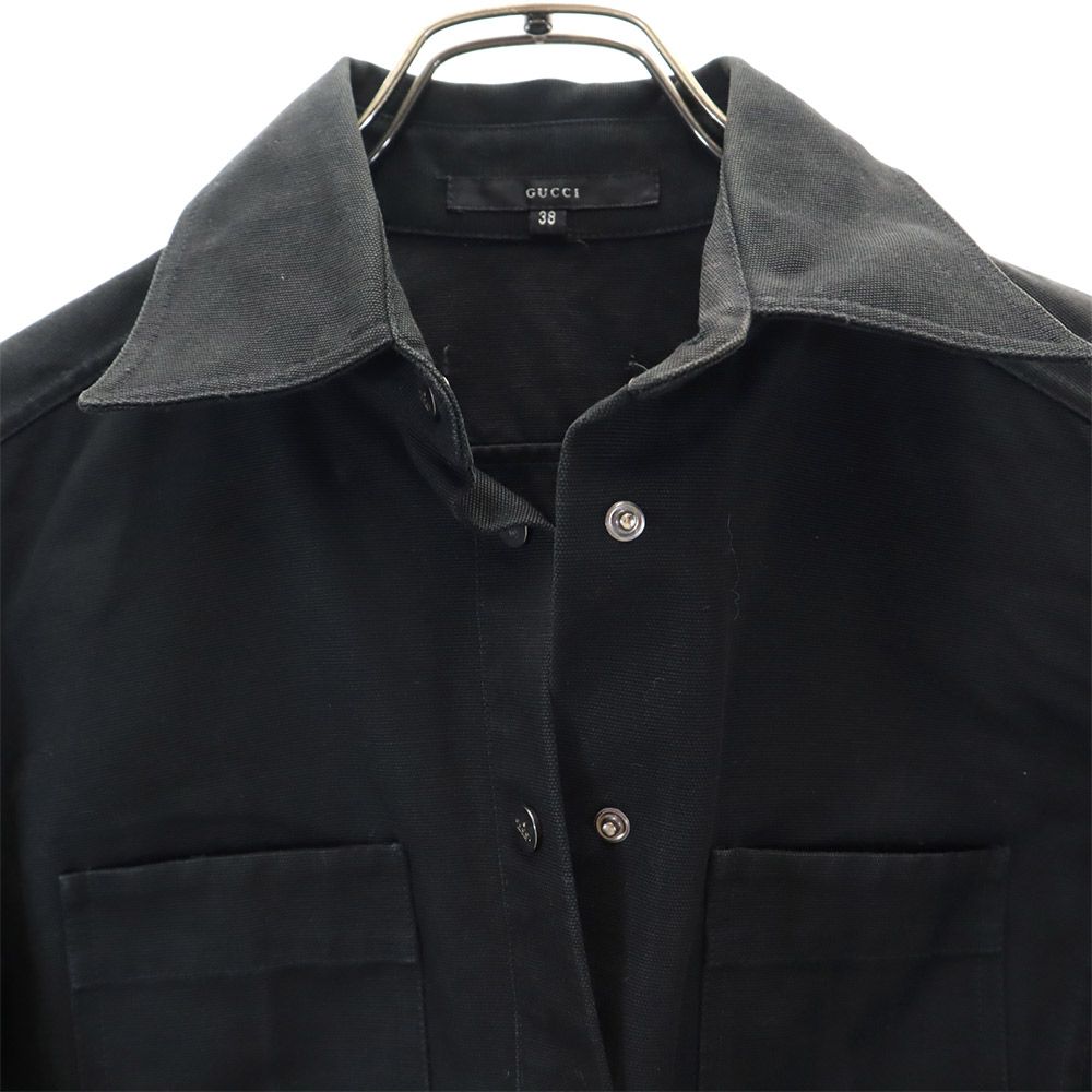 GUCCI made in Italy Cotton jacket 38 black Women Used