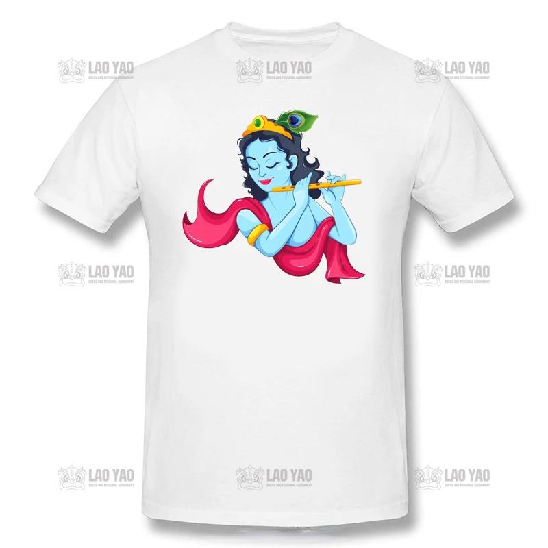 Krishna T Shirt Krishna Hare Krishna Man TShirt Awesome Woman Tee Shirt Summer Streetwear ShortSleeve Graphic Tshirt