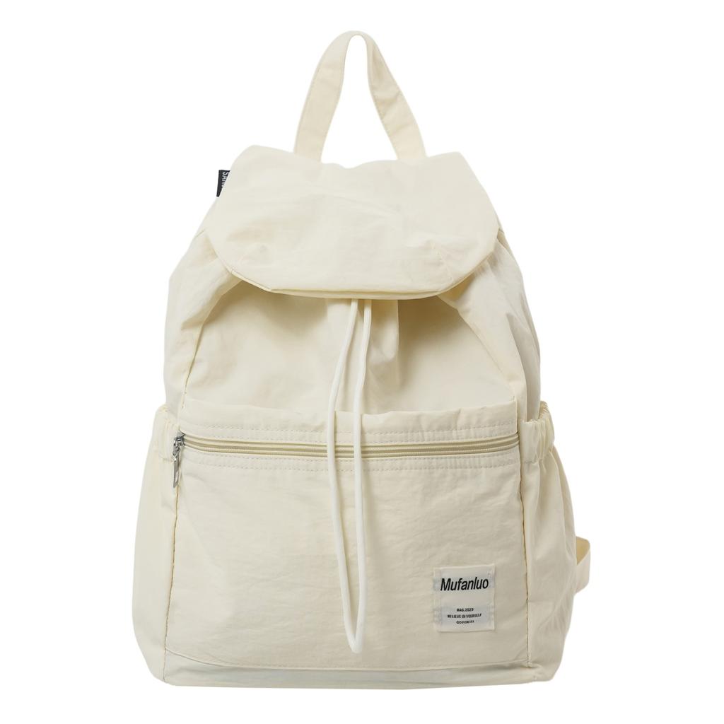 Schoolbag Fashion Travel Backpack Women's Storage Drawstring Bag Niche School Bag Lightweight College Student Class Backpack Commuter School Bag