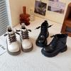 Autumn Children Ankle Boots  PU Leather Shoes Anti Slip Outdoor  Short Boots Side Zipper Boys Girls High Top Shoes