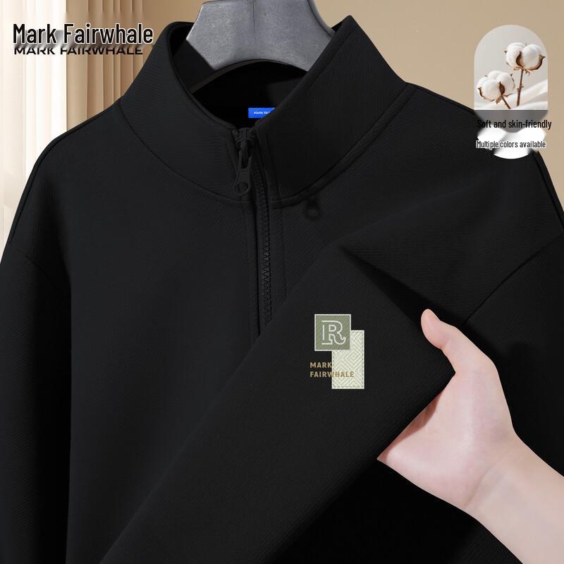 Mark Fairwhale Men's Half-Zip Stand Collar Sweatshirt