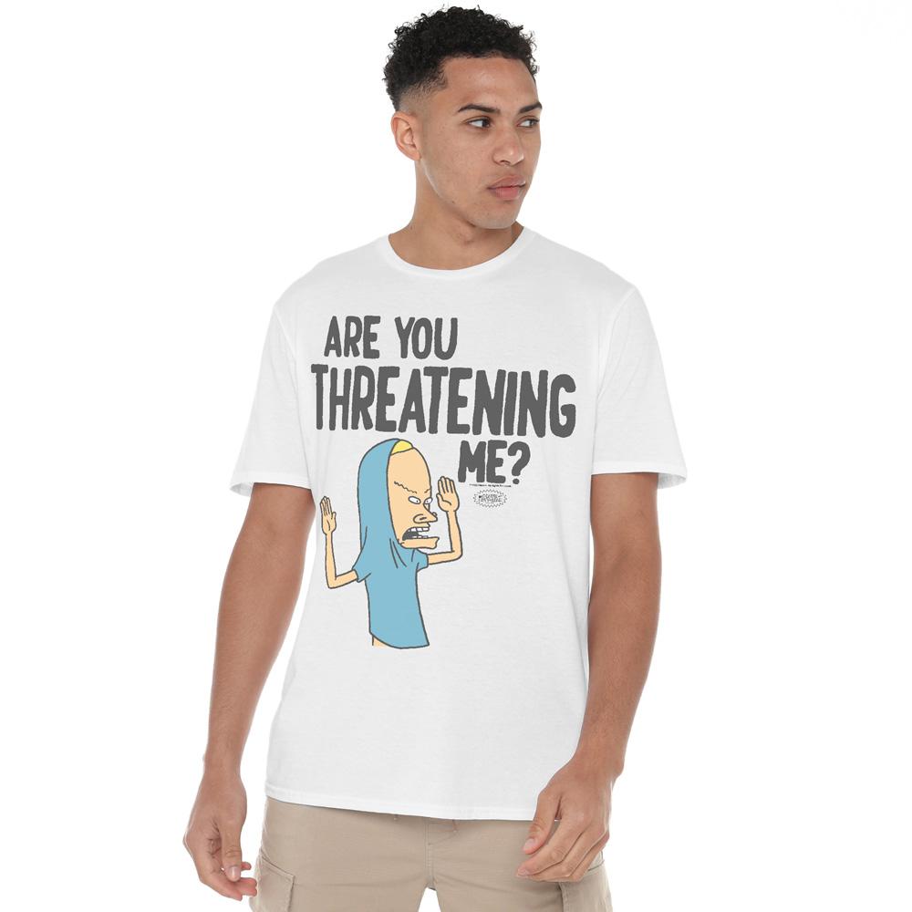 Beavis & Butthead Mens Are You Threatening Me? T-Shirt