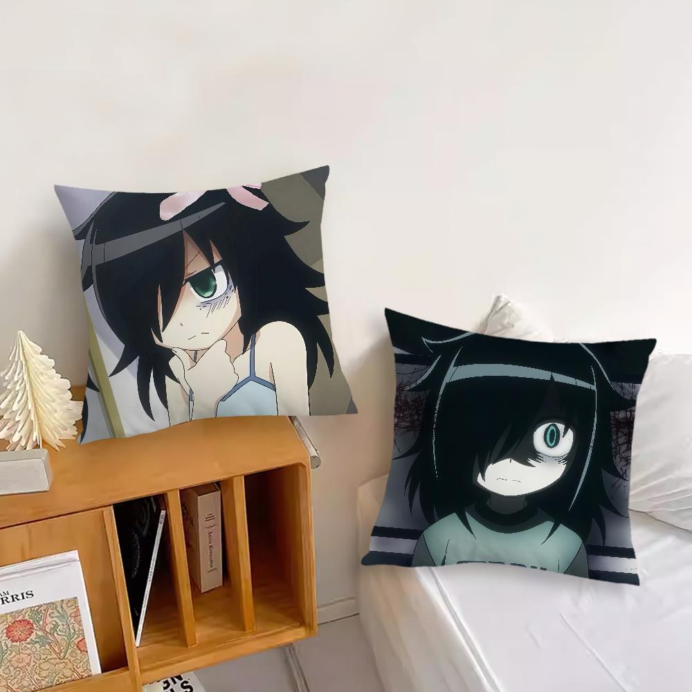 C-character Tomoko Kuroki Game Cushion Cover Pillow Cover Decoration Room Home Sofa Living Office Car Nordic Simplicity