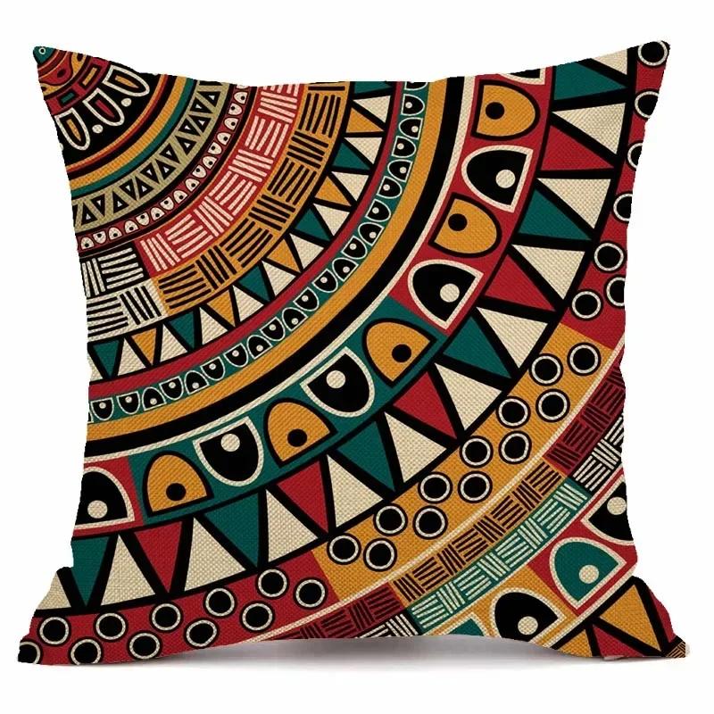 Geometrical Print Pillowcase Decorative Cushion Cover Linen Throw Pillowcase Home Living Room Bedroom Sofa Decorative 45x45cm