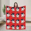 Ramen Buldak Spicy Chicken Blanket  Warm Aesthetic Plush Throw Blanket For Home Decor Travel Flannel Bedspread Bed Cover