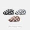 Plaid Beret Spring Summer Thin Men's Forward Hat Women's Newspaper Hat British Cap