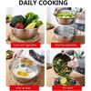 Multifunctional Stainless Steel Basin Stainless Steel Microporous Colander Multifunction Stainless Steel Basin with Grater Strainer and Drain Basket