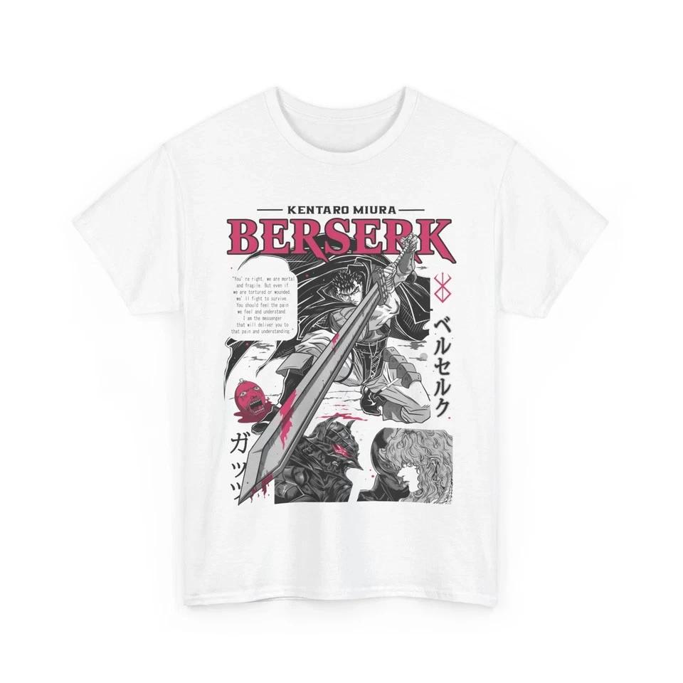 Berserk Tshirt Guts Anime Horror Tee Unisex Cotton Shirt White S
