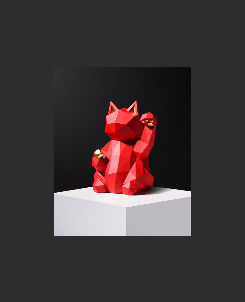 Fortune Cat Resin Craft for Home or Store Decoration