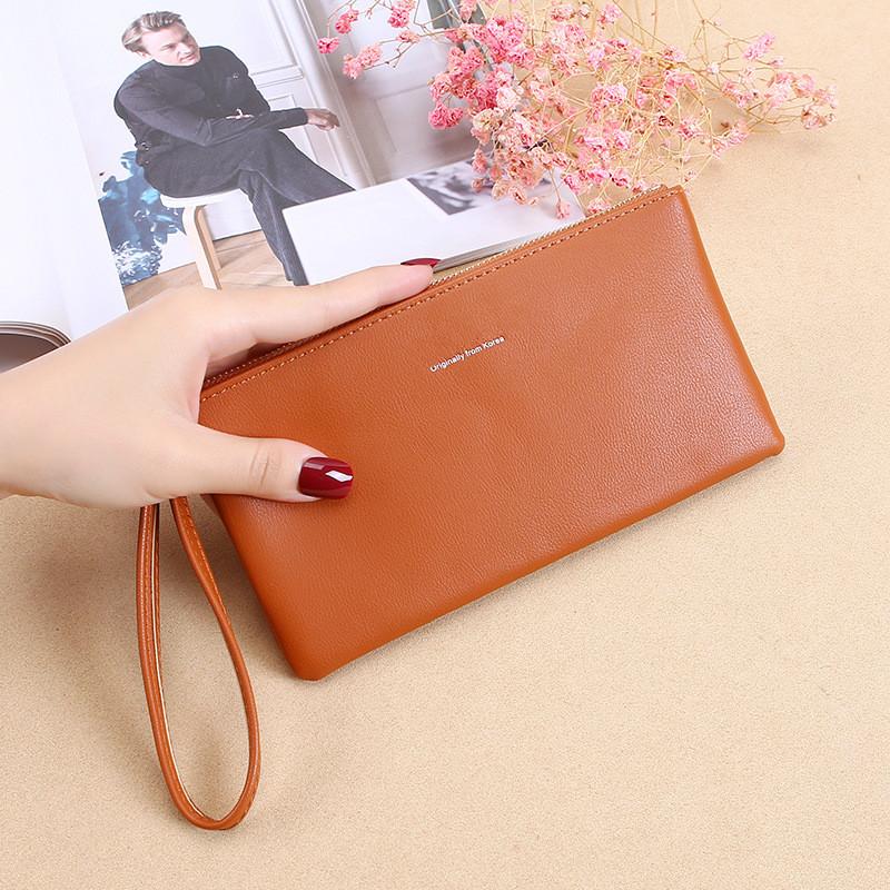 Newest Zipper Ladies Long Wallet Coin Purse Wallet Pu Fashion Clutch Bag Large Capacity Ladies Wallet