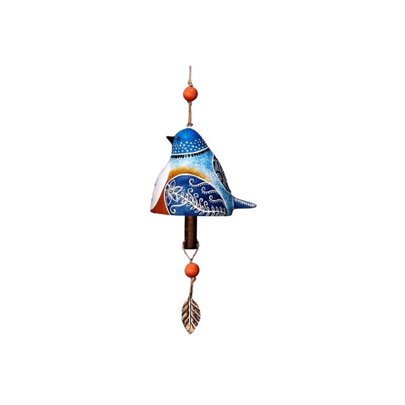 M-Modern-Bird Song Bell Garden Decoration,Hanging Rustic Wind Chime, Pendant Metal Tube Bell Door Bell Pendant, Festival Gift