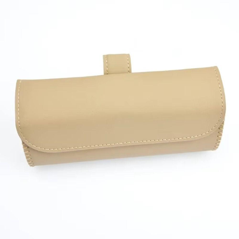 Hand-sewn Car Glasses Case High Grade Material Car Sunglasses Box Car Visor Mount