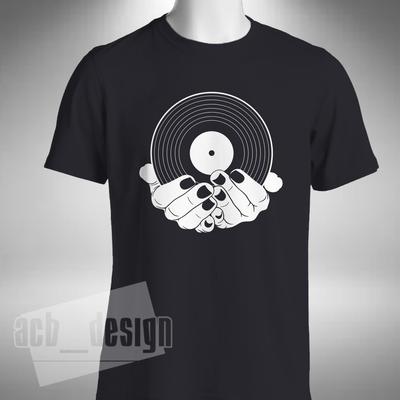 Record in Hands T-Shirt Musik Plattenspieler Arm DJ Disc Jockey Vinyl Crate Digger