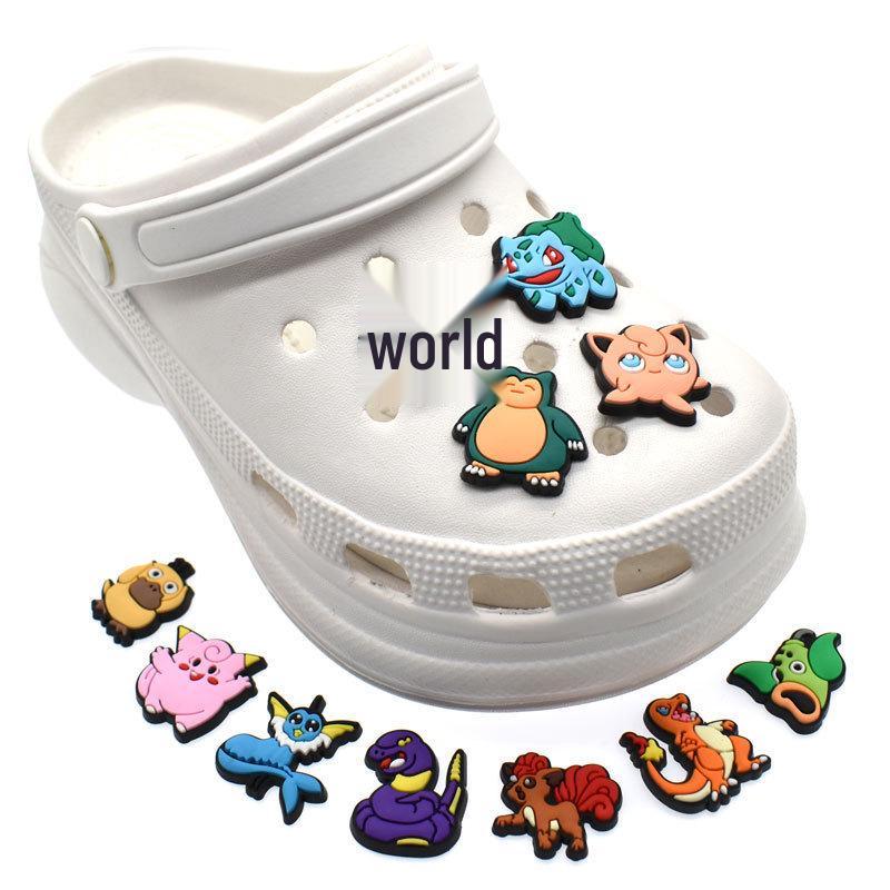 Pikachu PVC Shoe Charms - Soft Rubber Decorative Buckles for Crocs