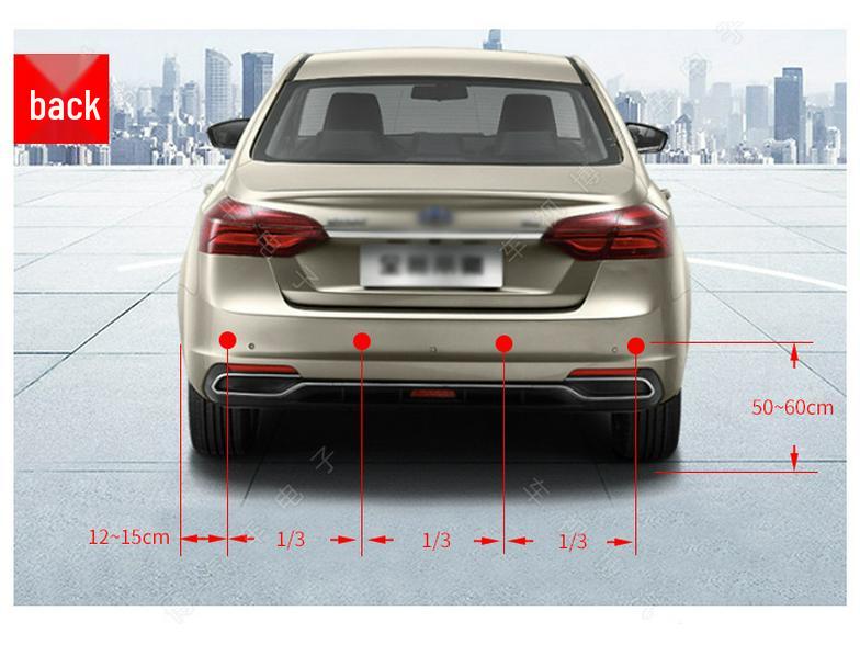 LCD Blue Light 8-Probe Buzzer Reversing Radar for Cars