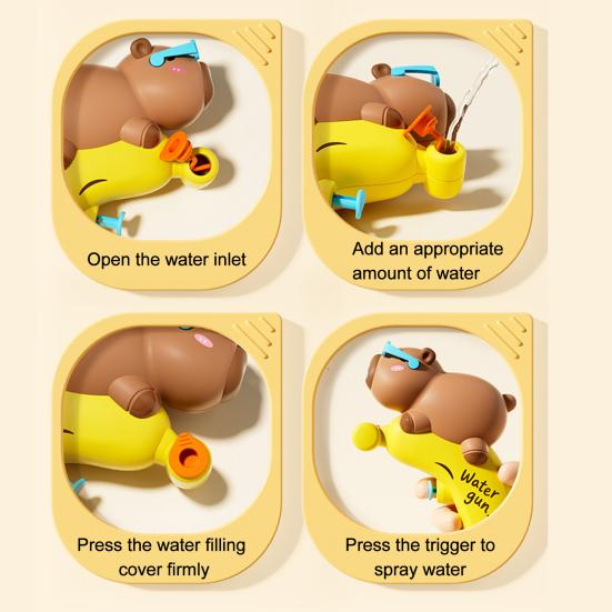 Cartoon Water Squirter for Kids Banana Capybara Water Shooter for Pool Beach Outdoor Play Fun Summer Bath Gift for Toddlers Children