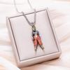 Dragon Ball Saiyan Double Layer Necklace - Trendy Punk Sweater Chain for Men & Women, Long Hip Hop Style, Versatile Student Accessory.