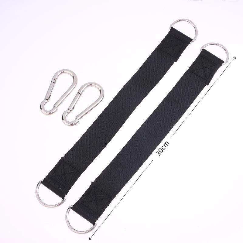 2Pcs Outdoor Durable Hanging Belt Hammock Swing Hanging Belt And Steel Alloy Hooks Camping Hiking Tools Hammock Accessories