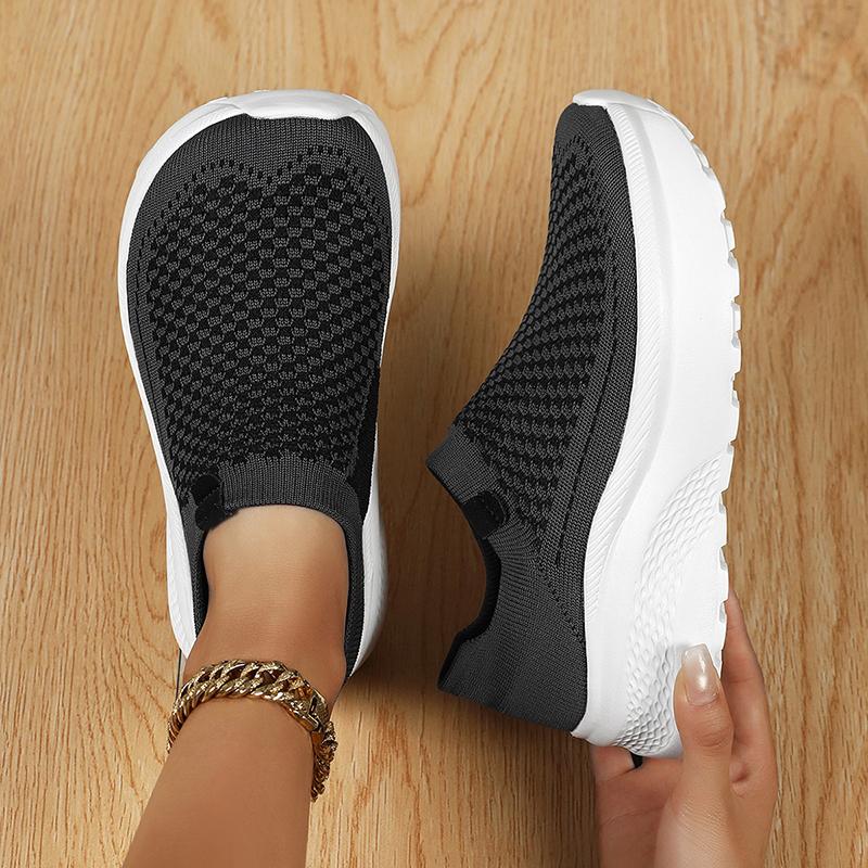 TUINANLE Zoccoli da Donna con Suola Nera Spessa, Scarpe Casual Estive in Rete Traspirante, Mocassini Leggeri Antiscivolo