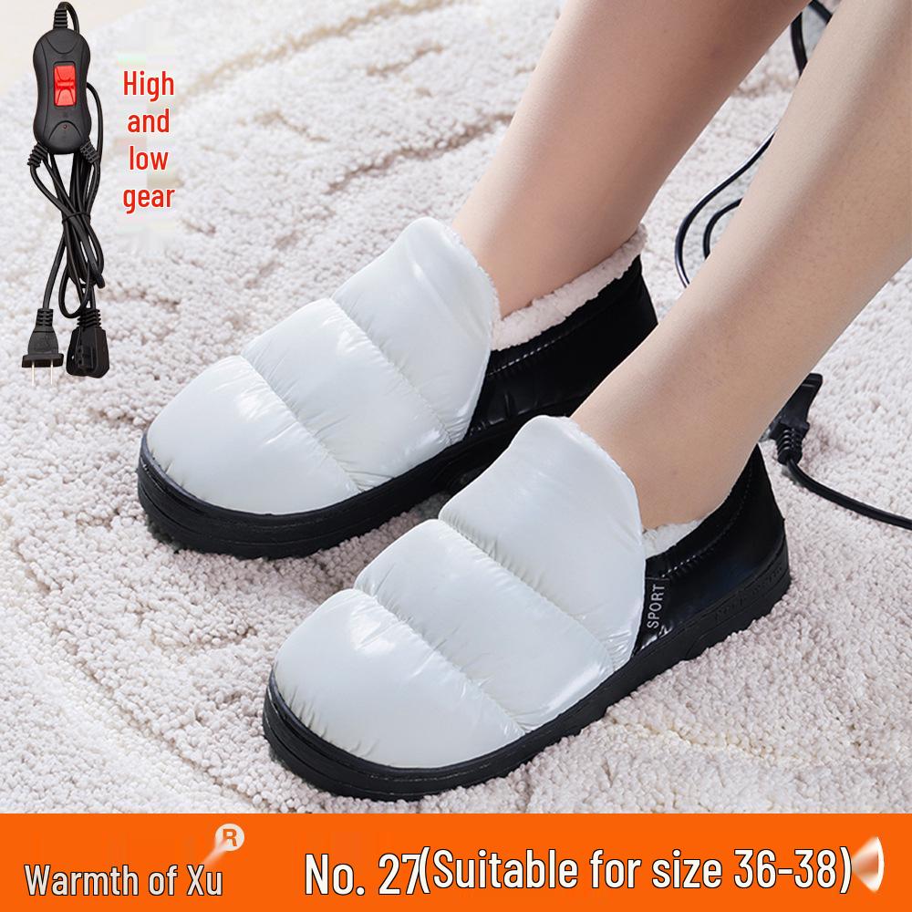 Damen Beheizbare Hausschuhe zum Gehen - Wiederaufladbare Winter Büro Fußwärmer