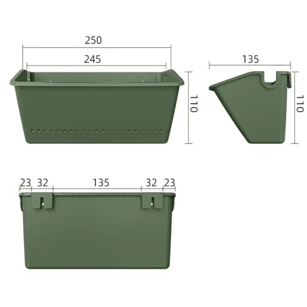 Vertical Planting Box Plastic Plant Flowerpot Modern Wall Flower Pot  Garden Decoration