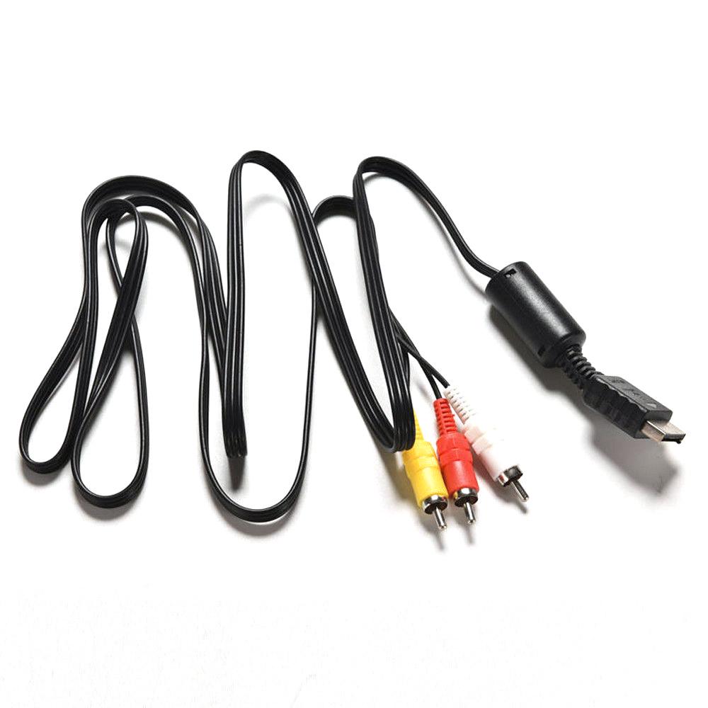 1.8m Adapter Multi Out Flat AV Cord 3 RCA Video/Audio Cable
